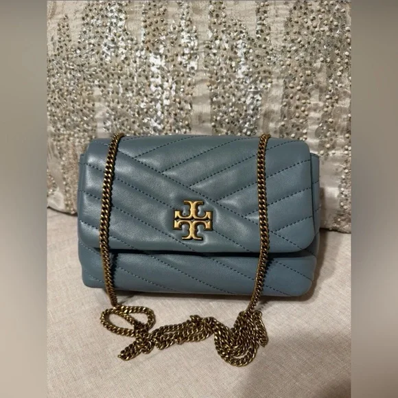 $428 TORY BURCH Rainwater KIRA CHEVRON MINI BAG Crossbody - Picture 3 of 11